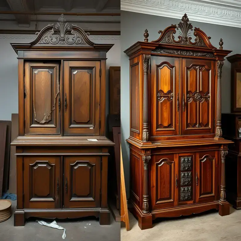 Antique cabinet restoration